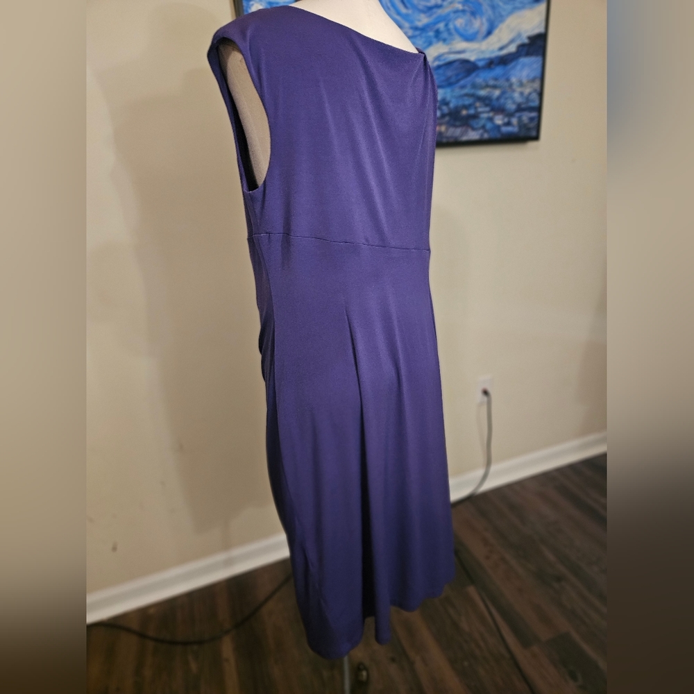 Dressbarn Long Purple Dress Size 16 - Picture 3 of 5